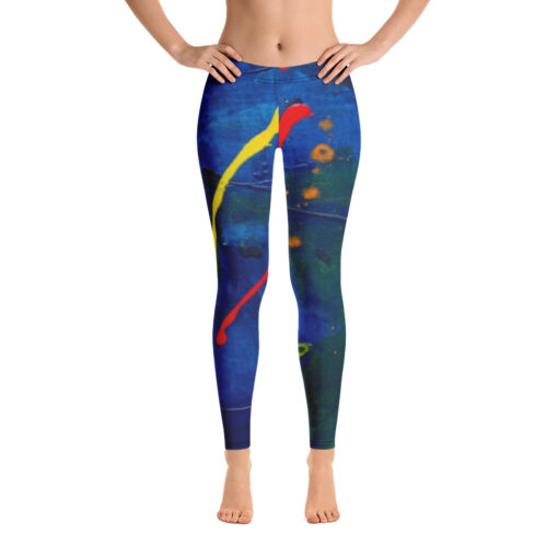 Leggings för kvinnor - Blåmålade