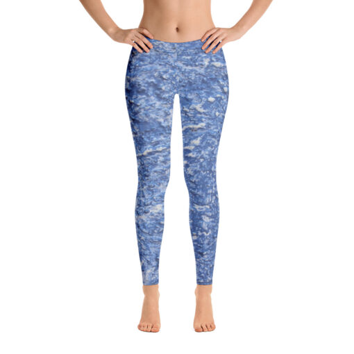 Leggings för kvinnor - Blåmönstrade