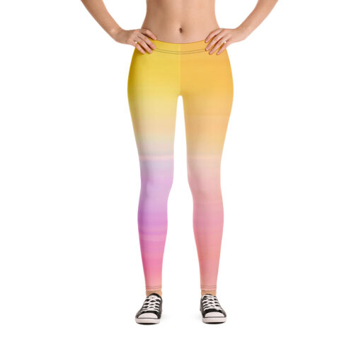 Leggings för kvinnor - Gulrandiga