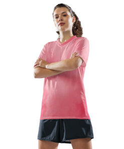 Alternative view of Hållbar unisex tränings-t-shirt – Rosa