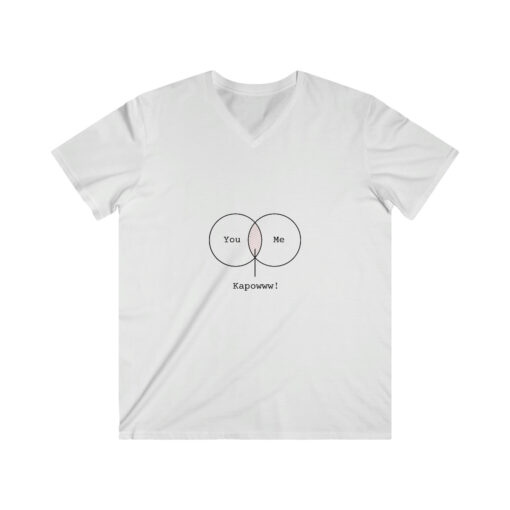 Kortärmad T-shirt med V-hals för män - You and me