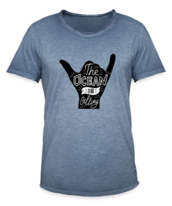 Vintage-T-shirt herr - Ocean is calling