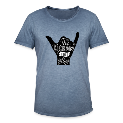Vintage-T-shirt herr - Ocean is calling