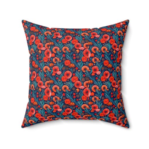 Fyrkantig kudde i spunnen polyester - Flower